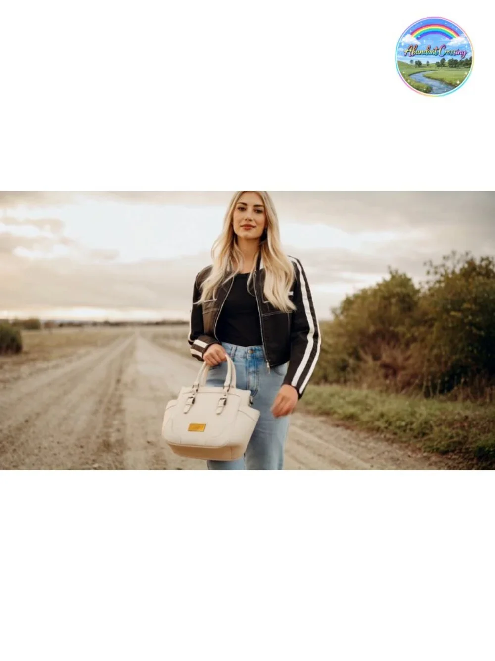 Vegan Leather Crossbody Tote Bag Top Handle Dual Side Pockets